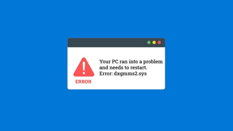 Dxgmms2.sys BSOD Error